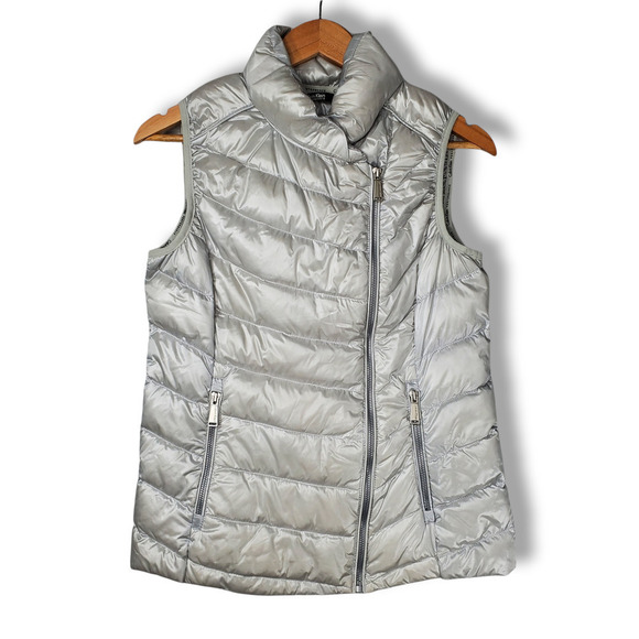 Calvin Klein Performance Puffer Vest Silver Size Small - Picture 1 of 11